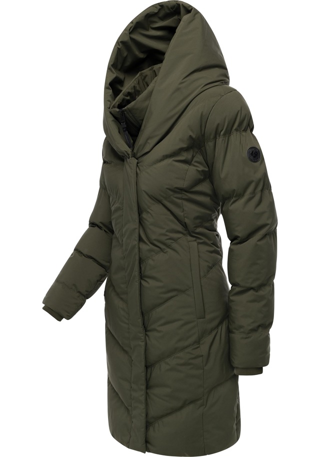 Ragwear Steppmantel »Natalka Soft YOUMODO« Warmer Wintermantel mit hohem Kragen und Kapuze