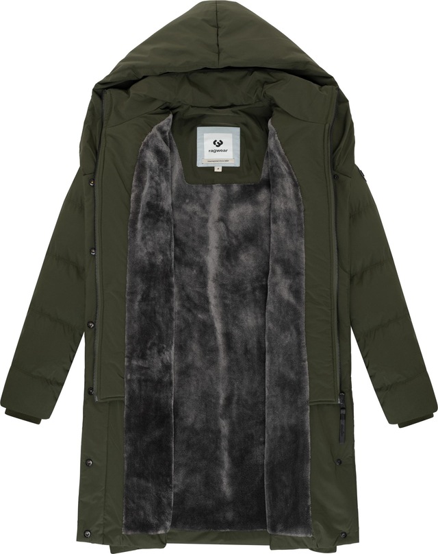 Ragwear Steppmantel »Natalka Soft YOUMODO« Warmer Wintermantel mit hohem Kragen und Kapuze