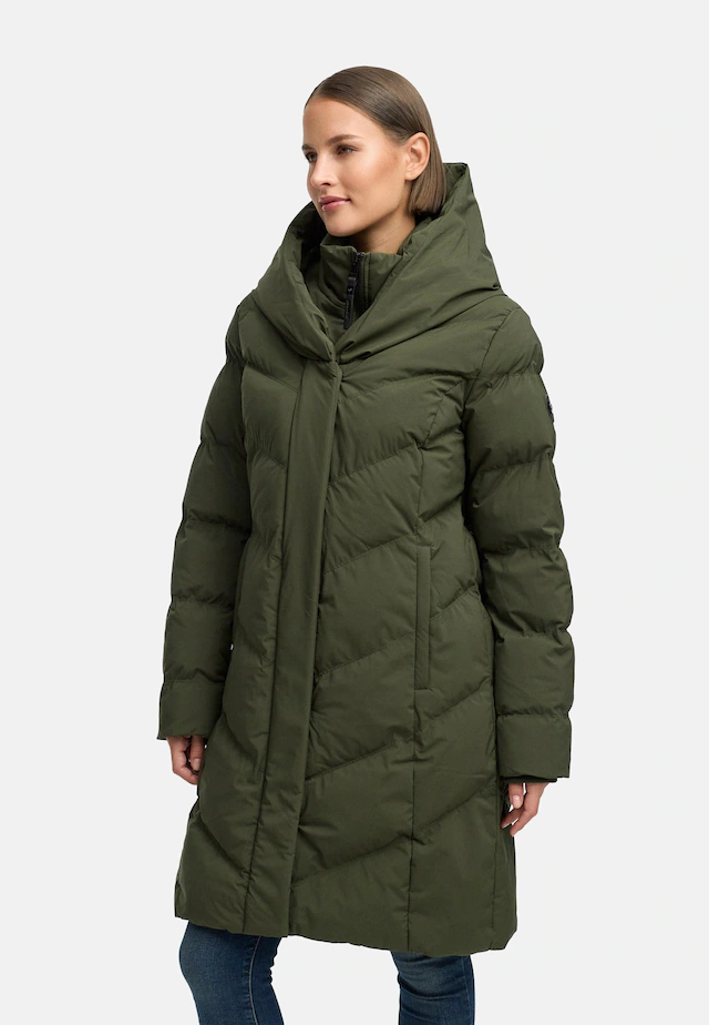 Ragwear Steppmantel »Natalka Soft YOUMODO« Warmer Wintermantel mit hohem Kragen und Kapuze
