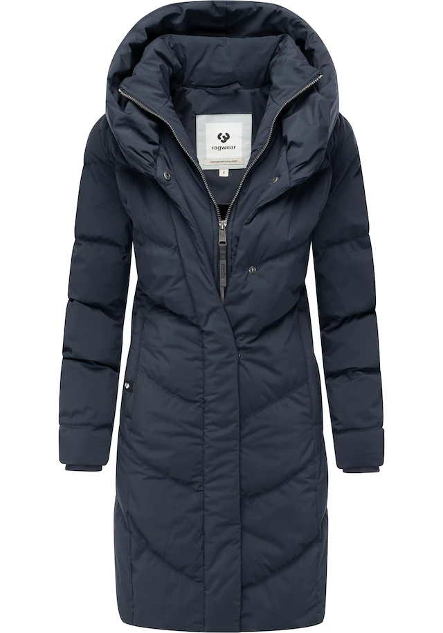 Ragwear Steppmantel »Natalka Soft YOUMODO« Warmer Wintermantel mit hohem Kragen und Kapuze