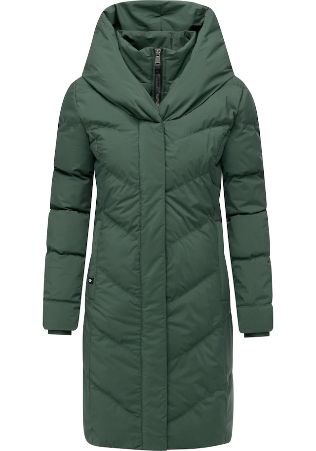 Ragwear Steppmantel »Natalka Soft YOUMODO« Warmer Wintermantel mit hohem Kragen und Kapuze