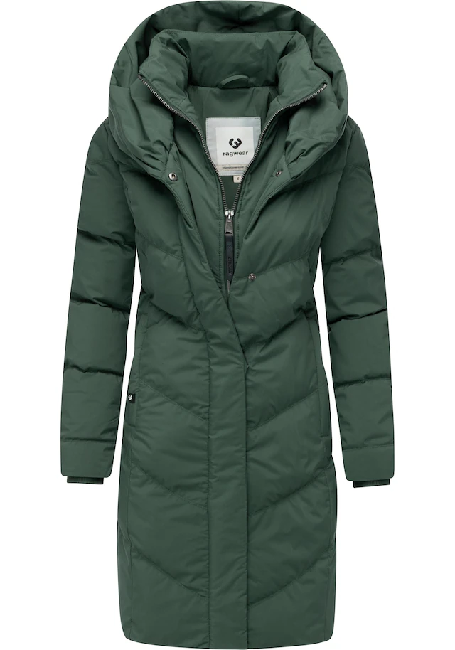 Ragwear Steppmantel »Natalka Soft YOUMODO« Warmer Wintermantel mit hohem Kragen und Kapuze