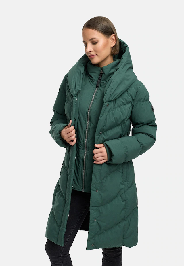 Ragwear Steppmantel »Natalka Soft YOUMODO« Warmer Wintermantel mit hohem Kragen und Kapuze