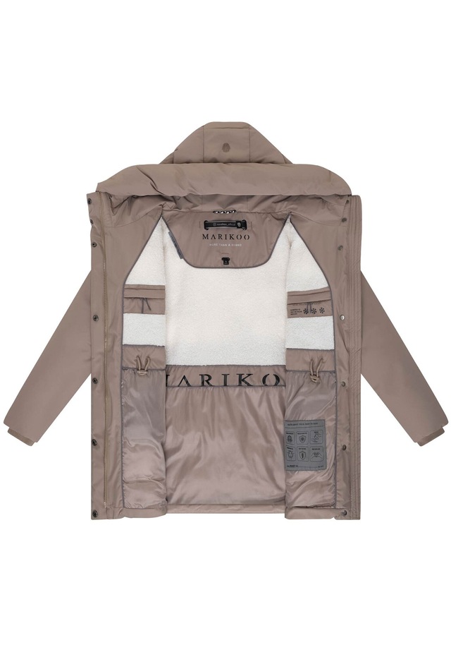 Marikoo Winterjacke »Delilah« mit kuschelig warmem Teddyfleece und hohem Kragen
