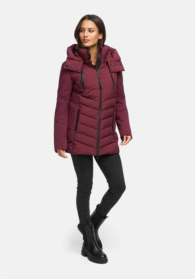 Marikoo Winterjacke »Tivaa« mit abnehmbarer Kapuze und figurbetonter Passform
