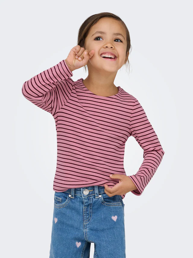 KIDS ONLY Langarmshirt »KMGMAUDE LIFE STRIPE LS TOP JRS NOOS«