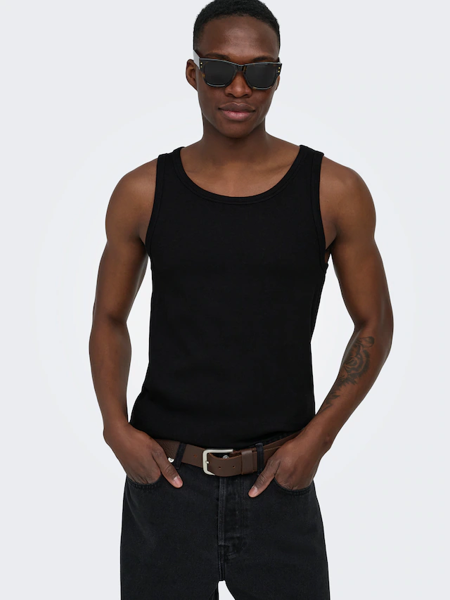 ONLY & SONS Rundhalsshirt »ONSTANNER REG SL TANK TOP NOOS«