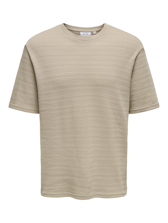 ONLY & SONS Rundhalspullover »ONSGIVO REG 12 SS CREW KNIT NOOS« Baumwolle, kurzer Arm, normal geschnitten