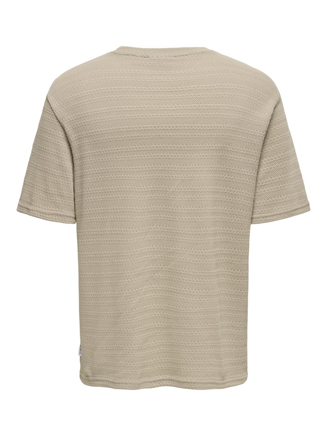 ONLY & SONS Rundhalspullover »ONSGIVO REG 12 SS CREW KNIT NOOS« Baumwolle, kurzer Arm, normal geschnitten