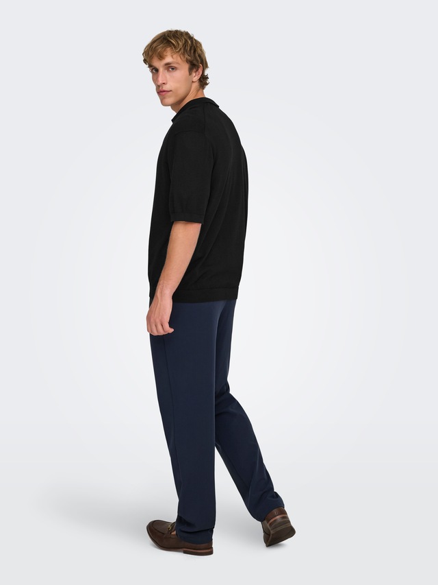 ONLY & SONS Polokragenpullover »ONSWYLER LIFE RLX 12 SS SPLIT KNIT NOOS«
