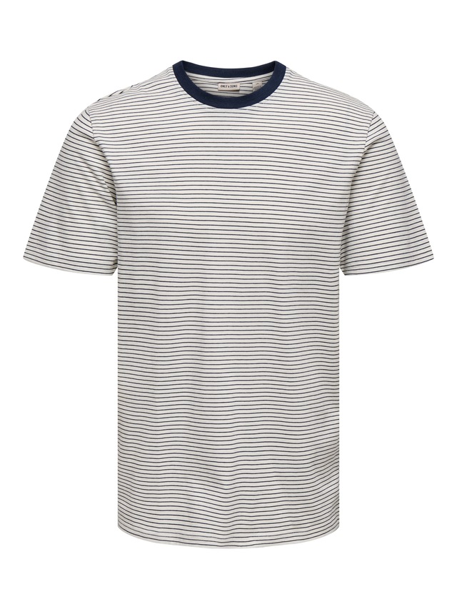 ONLY & SONS Rundhalsshirt »ONSFRED LIFE RLX SS STRIPE TEE NOOS«