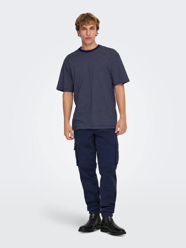 ONLY & SONS Rundhalsshirt »ONSFRED LIFE RLX SS STRIPE TEE NOOS«