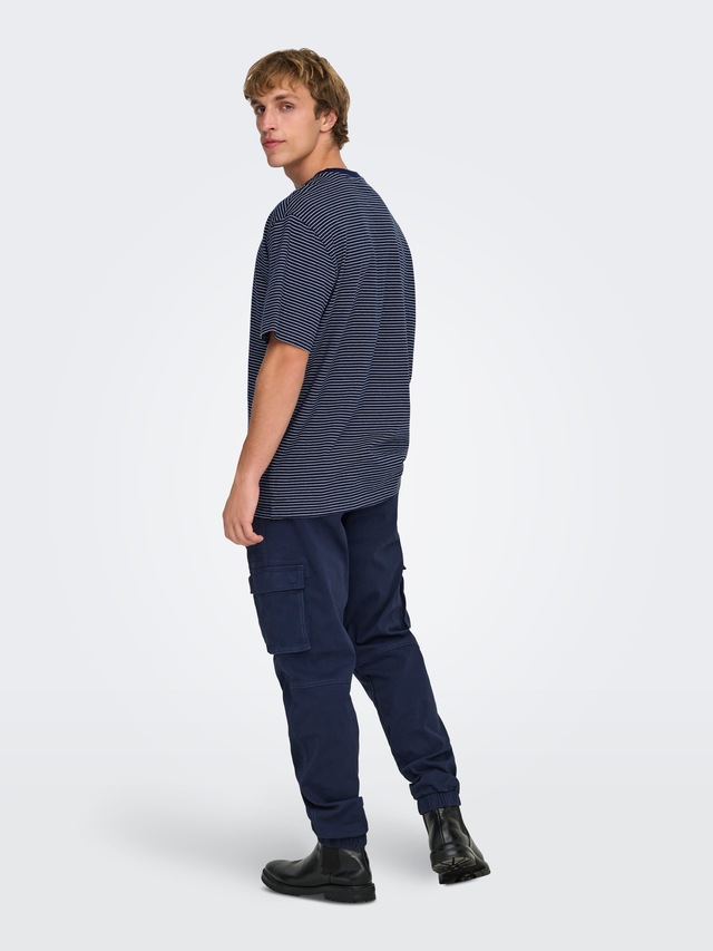 ONLY & SONS Rundhalsshirt »ONSFRED LIFE RLX SS STRIPE TEE NOOS«