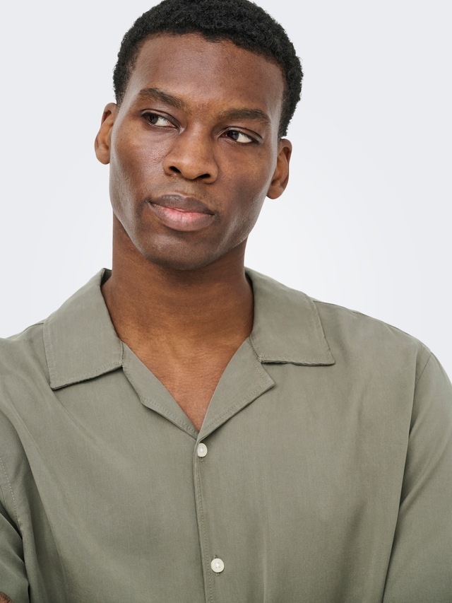 ONLY & SONS Kurzarmhemd »ONSPERU SS REG TENCEL SHIRT NOOS«