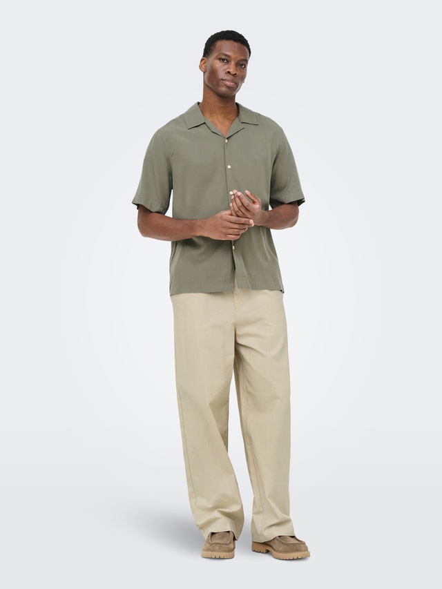 ONLY & SONS Kurzarmhemd »ONSPERU SS REG TENCEL SHIRT NOOS«