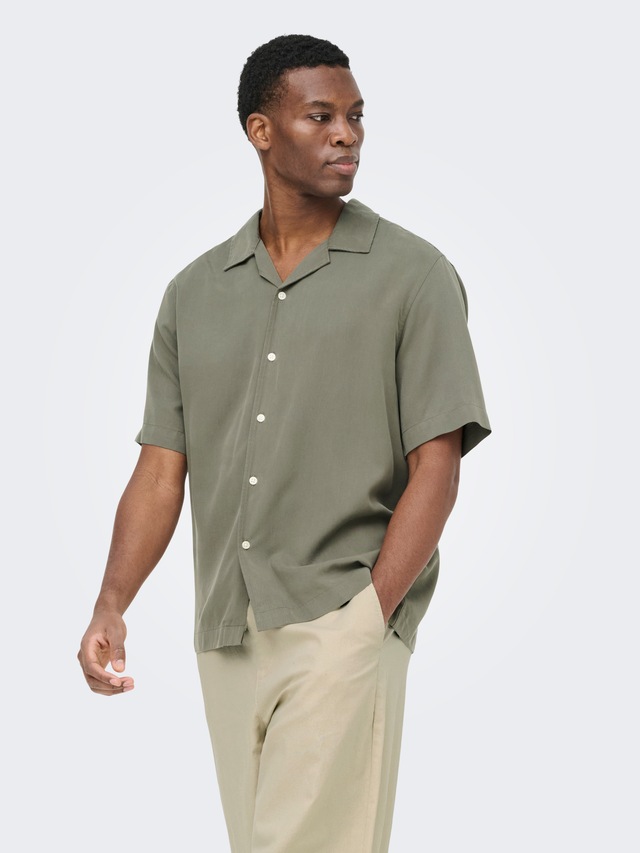 ONLY & SONS Kurzarmhemd »ONSPERU SS REG TENCEL SHIRT NOOS«