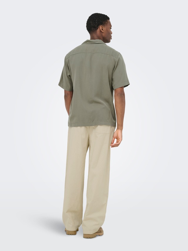 ONLY & SONS Kurzarmhemd »ONSPERU SS REG TENCEL SHIRT NOOS«