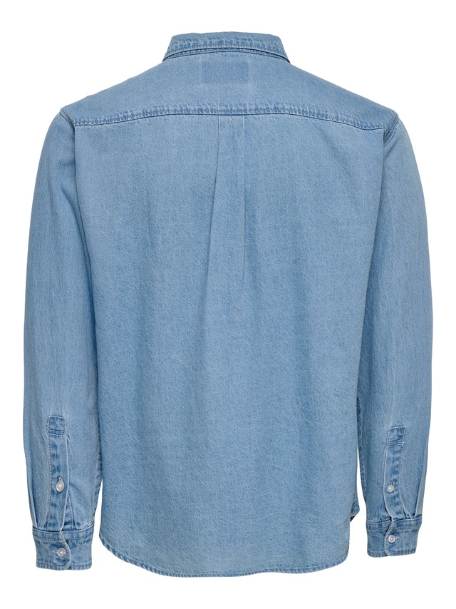 ONLY & SONS Jeanshemd »ONSORSON REGULAR YFM DNM SHIRT NOOS« Baumwolle, normal geschnitten