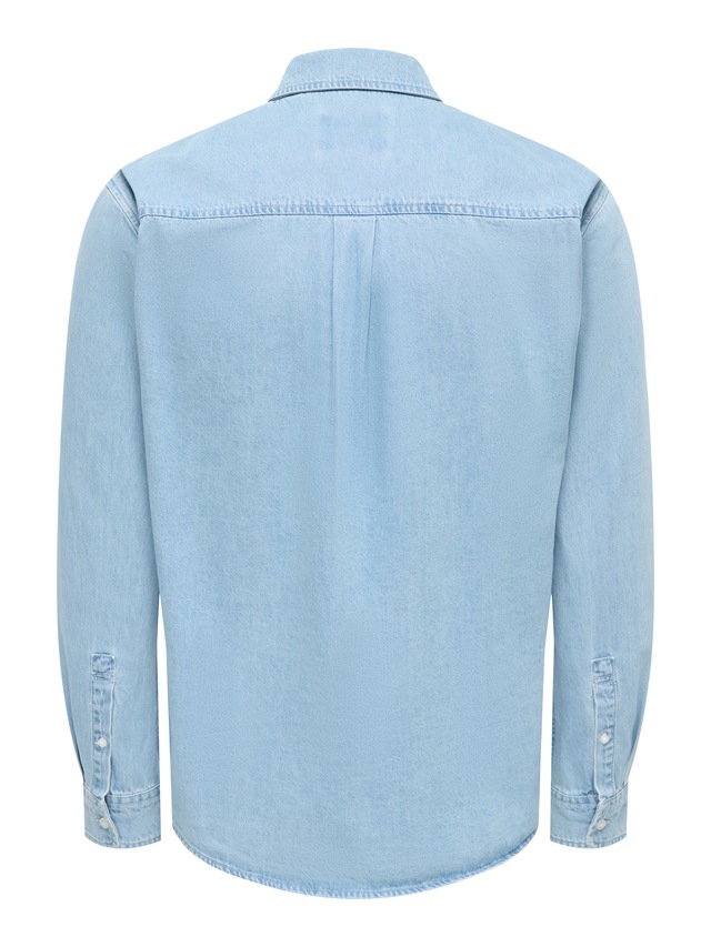 ONLY & SONS Jeanshemd »ONSORSON REGULAR YFM DNM SHIRT NOOS« Baumwolle, normal geschnitten