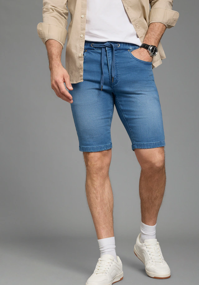 Arizona Jeansshorts gerade geschnittenes Bein, Regular Fit Passform