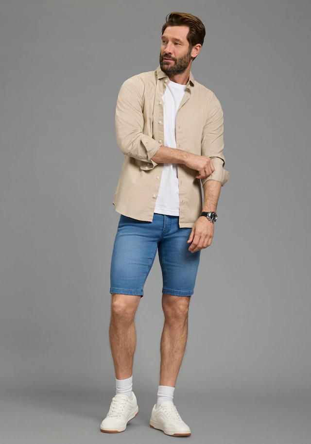 Arizona Jeansshorts gerade geschnittenes Bein, Regular Fit Passform