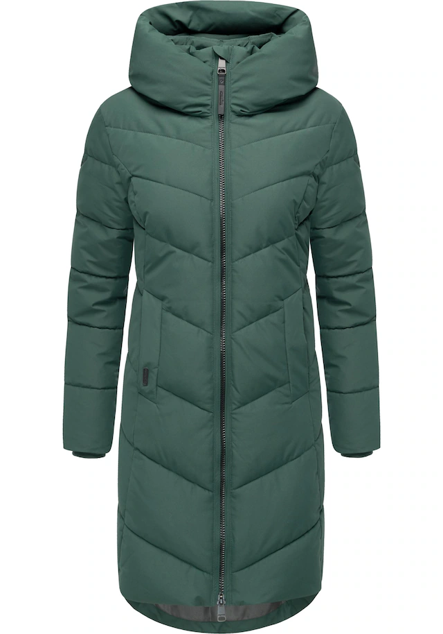 Ragwear Steppmantel »Natalin YOUMODO« Warmer Damen Wintermantel mit V-Steppung und Kapuze