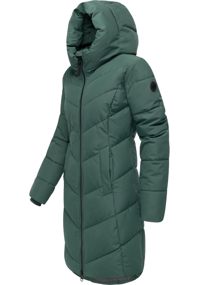 Ragwear Steppmantel »Natalin YOUMODO« Warmer Damen Wintermantel mit V-Steppung und Kapuze
