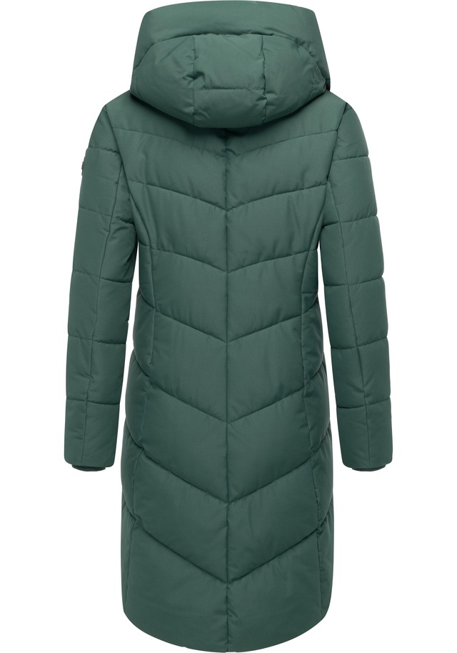 Ragwear Steppmantel »Natalin YOUMODO« Warmer Damen Wintermantel mit V-Steppung und Kapuze