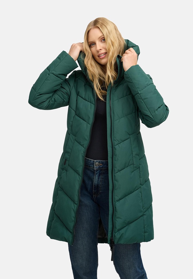Ragwear Steppmantel »Natalin YOUMODO« Warmer Damen Wintermantel mit V-Steppung und Kapuze