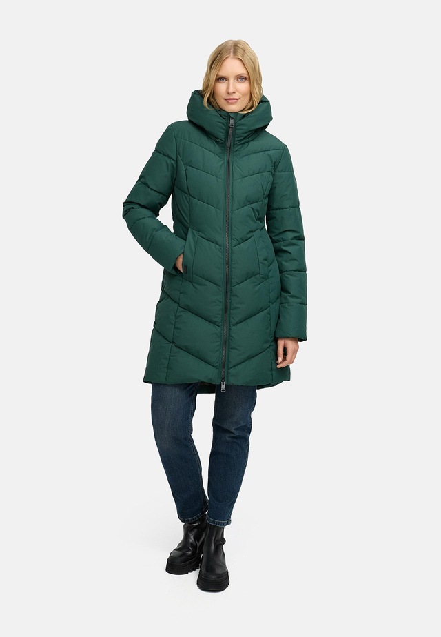 Ragwear Steppmantel »Natalin YOUMODO« Warmer Damen Wintermantel mit V-Steppung und Kapuze