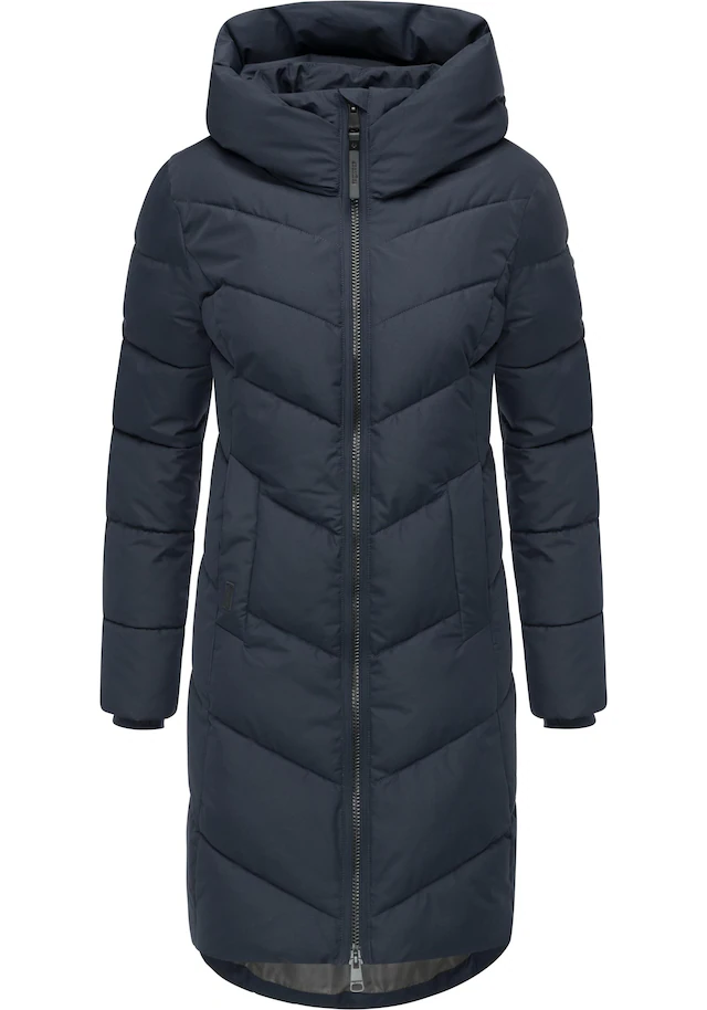 Ragwear Steppmantel »Natalin YOUMODO« Warmer Damen Wintermantel mit V-Steppung und Kapuze