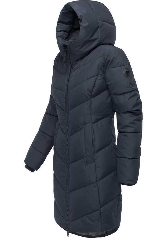 Ragwear Steppmantel »Natalin YOUMODO« Warmer Damen Wintermantel mit V-Steppung und Kapuze