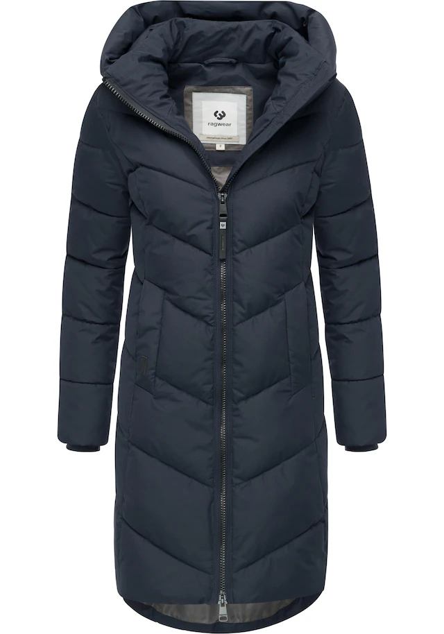 Ragwear Steppmantel »Natalin YOUMODO« Warmer Damen Wintermantel mit V-Steppung und Kapuze