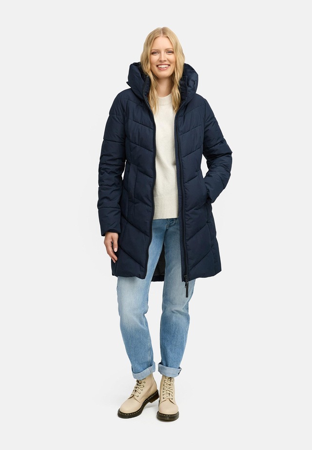 Ragwear Steppmantel »Natalin YOUMODO« Warmer Damen Wintermantel mit V-Steppung und Kapuze