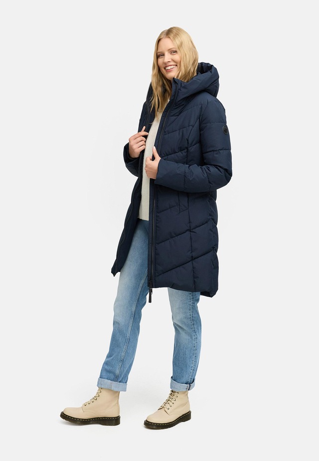 Ragwear Steppmantel »Natalin YOUMODO« Warmer Damen Wintermantel mit V-Steppung und Kapuze