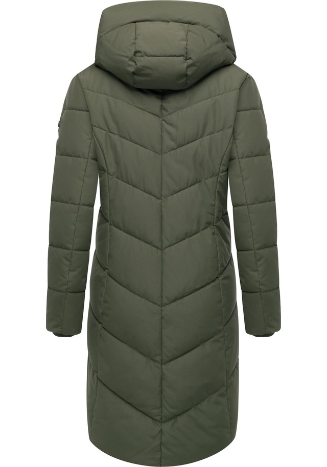 Ragwear Steppmantel »Natalin YOUMODO« Warmer Damen Wintermantel mit V-Steppung und Kapuze