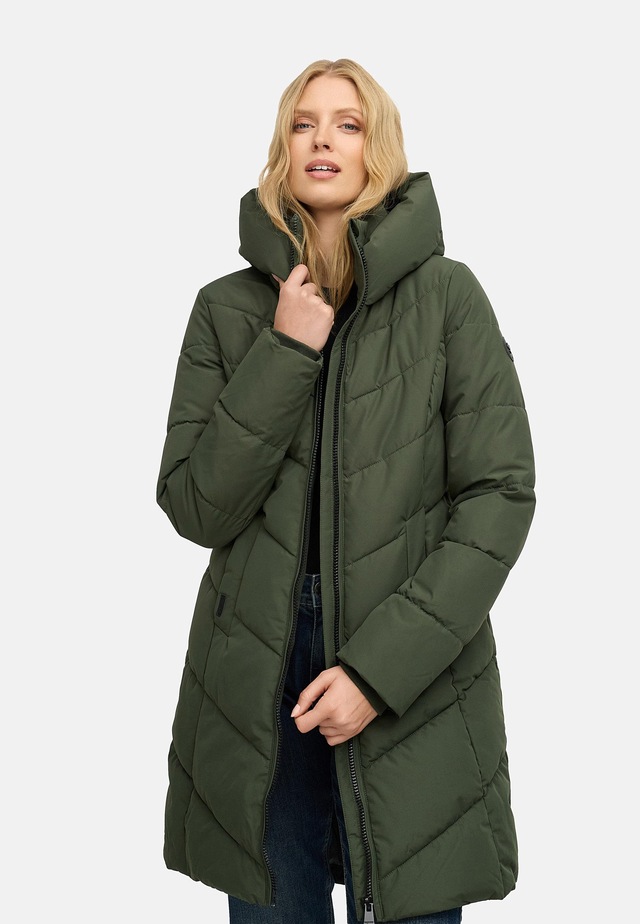 Ragwear Steppmantel »Natalin YOUMODO« Warmer Damen Wintermantel mit V-Steppung und Kapuze