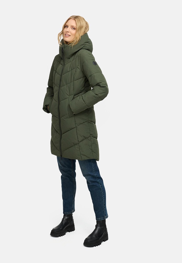 Ragwear Steppmantel »Natalin YOUMODO« Warmer Damen Wintermantel mit V-Steppung und Kapuze