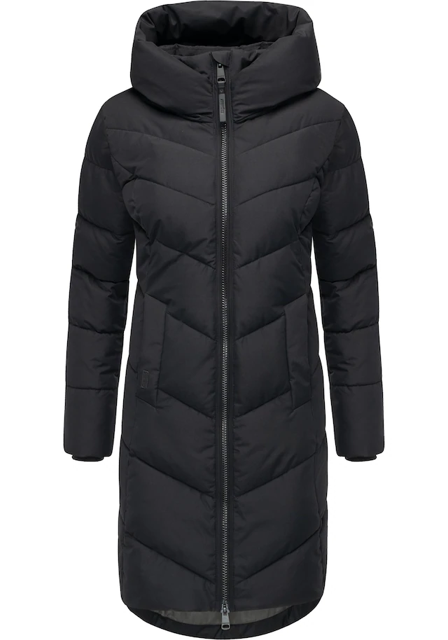 Ragwear Steppmantel »Natalin YOUMODO« Warmer Damen Wintermantel mit V-Steppung und Kapuze