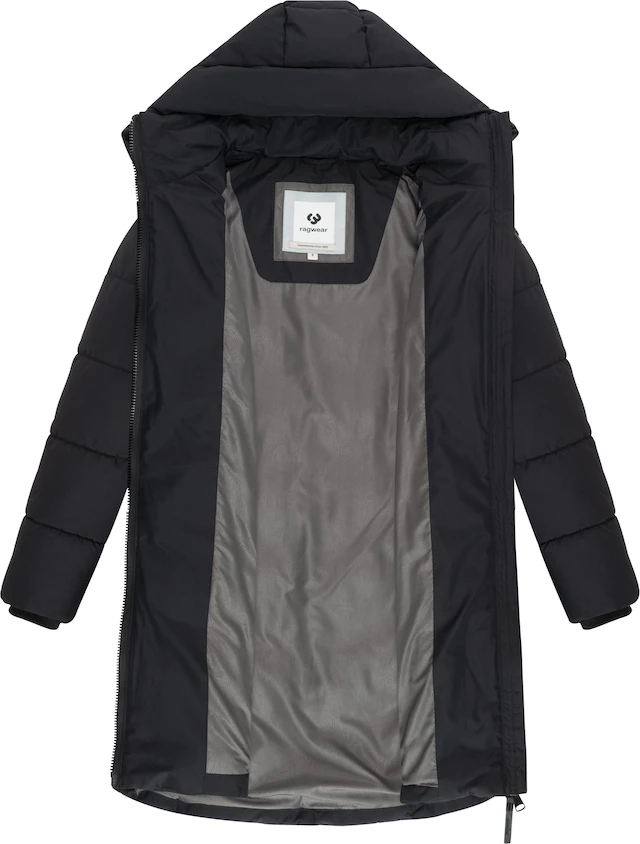 Ragwear Steppmantel »Natalin YOUMODO« Warmer Damen Wintermantel mit V-Steppung und Kapuze