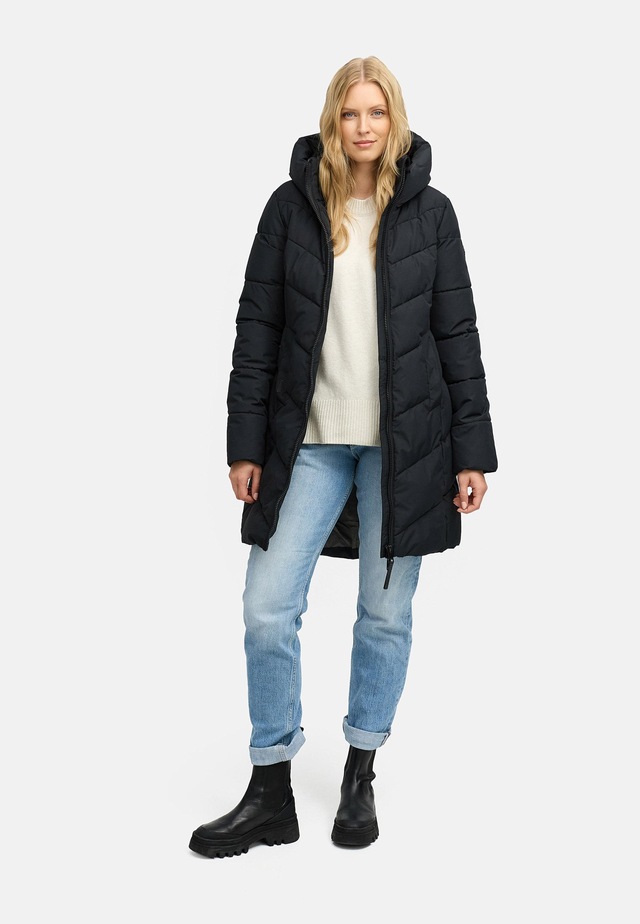 Ragwear Steppmantel »Natalin YOUMODO« Warmer Damen Wintermantel mit V-Steppung und Kapuze