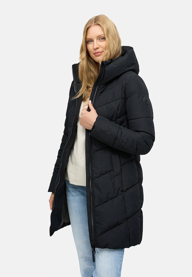 Ragwear Steppmantel »Natalin YOUMODO« Warmer Damen Wintermantel mit V-Steppung und Kapuze