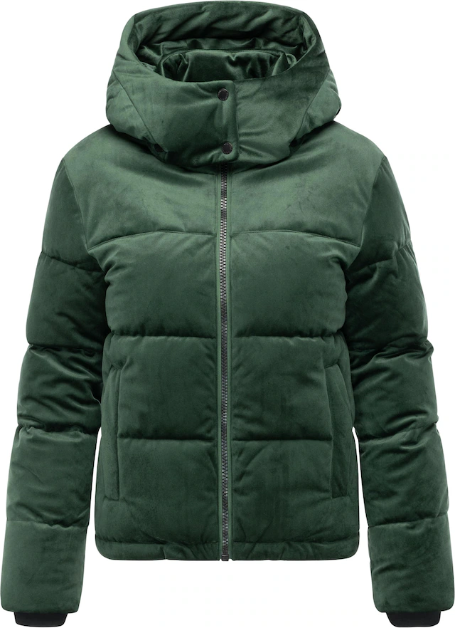 Ragwear Steppjacke »Roobie Velvet YOUMODO« mit Kapuze Gesteppte Teddyjacke in Samtoptik mit Kapuze
