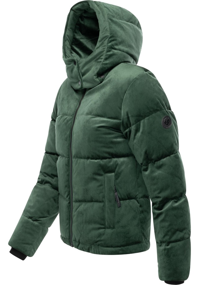 Ragwear Steppjacke »Roobie Velvet YOUMODO« mit Kapuze Gesteppte Teddyjacke in Samtoptik mit Kapuze