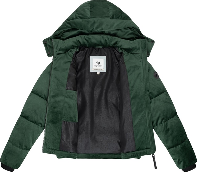 Ragwear Steppjacke »Roobie Velvet YOUMODO« mit Kapuze Gesteppte Teddyjacke in Samtoptik mit Kapuze