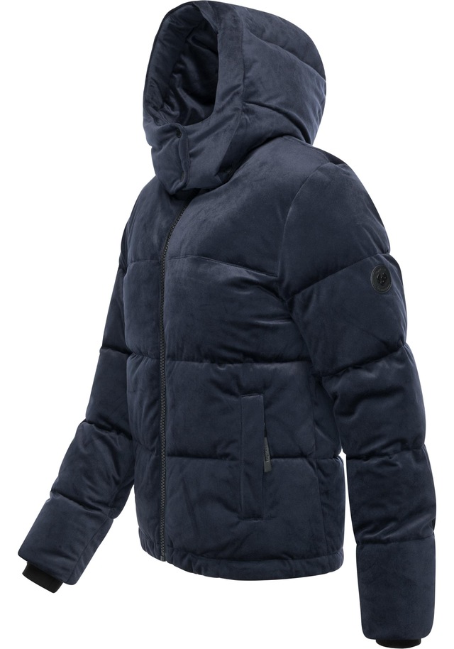 Ragwear Steppjacke »Roobie Velvet YOUMODO« mit Kapuze Gesteppte Teddyjacke in Samtoptik mit Kapuze