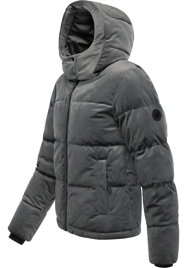 Ragwear Steppjacke »Roobie Velvet YOUMODO« mit Kapuze Gesteppte Teddyjacke in Samtoptik mit Kapuze