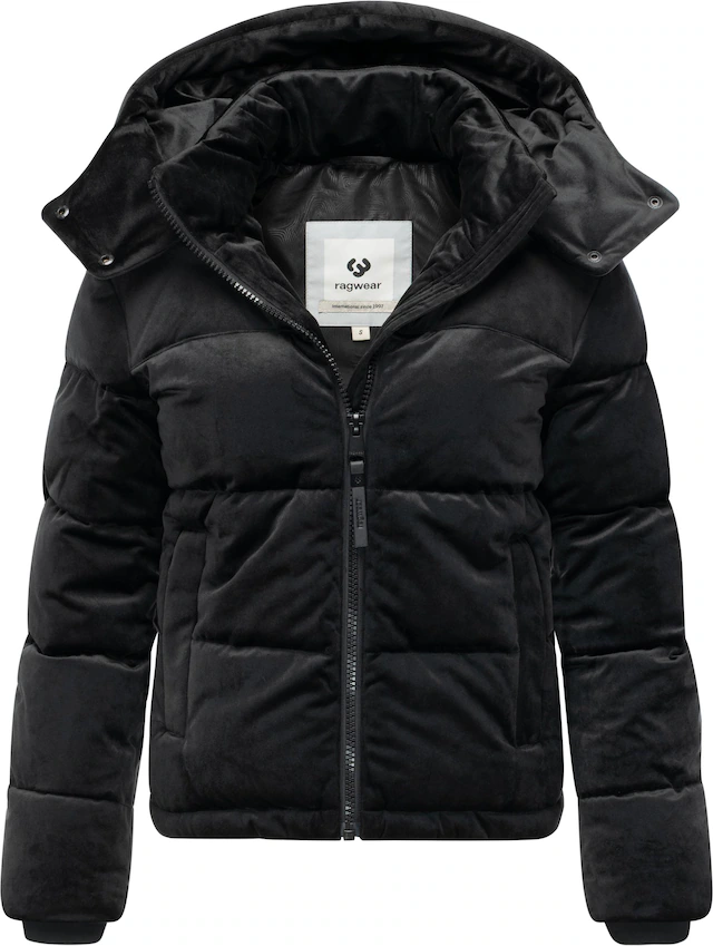 Ragwear Steppjacke »Roobie Velvet YOUMODO« mit Kapuze Gesteppte Teddyjacke in Samtoptik mit Kapuze