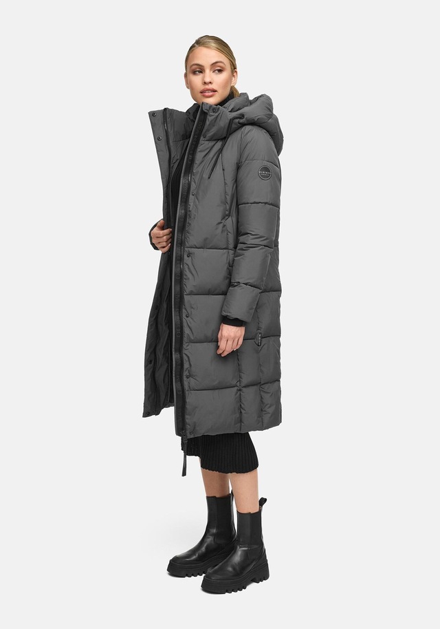 Marikoo Winterjacke »Chumanii« Warmer Wintermantel mit langem Schnitt für kalte Tage.