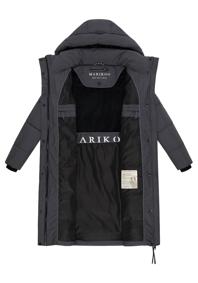 Marikoo Winterjacke »Chumanii« Warmer Wintermantel mit langem Schnitt für kalte Tage.